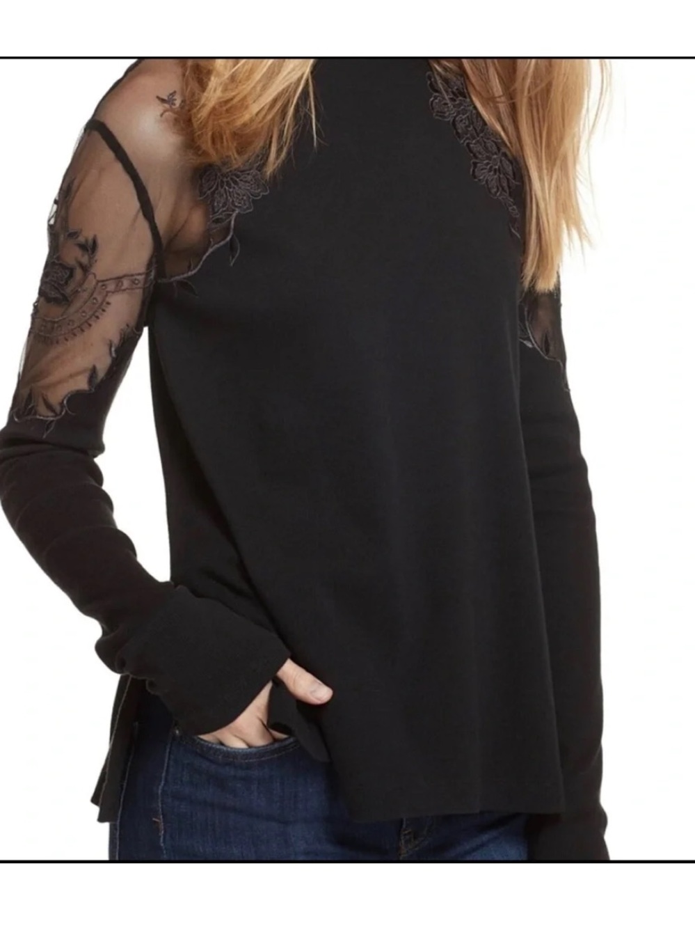 FREE PEOPLE - Black Daniella Top | Size Small